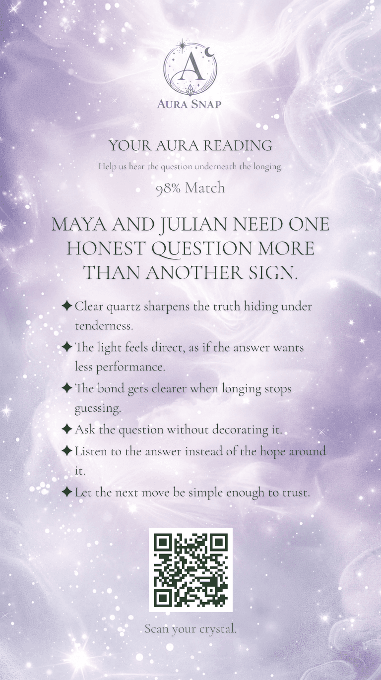 Aura Snap Match reading for Maya and Julian